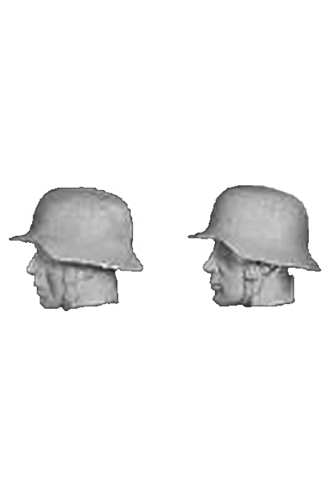 4 Cabezas alemanas con casco II