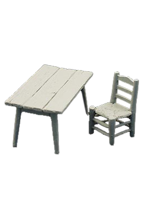 Country table and chair