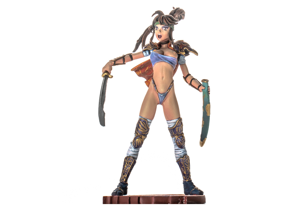 G038 Manga Girl Andrea Miniatures 1 22 Scale 80mm Metal Miniature for sale online 