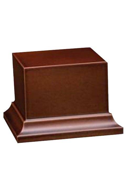Peana de madera marrón, 58x58x50mm