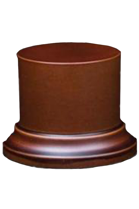 Peana de madera marrón (oval), 52x50mm