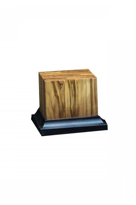 Peana de madera noble de olivo,  50x46x50mm