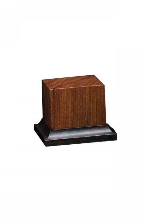 Peana de madera noble de Pao Rosa, 50x46x50mm