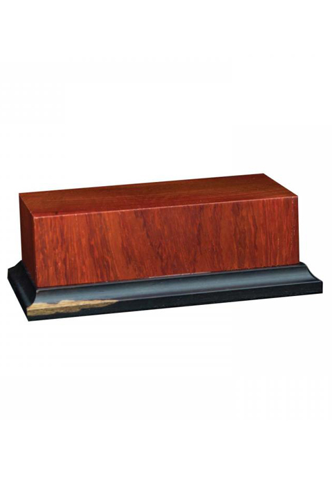 Peana de madera noble de Padouk, 140x70x50mm
