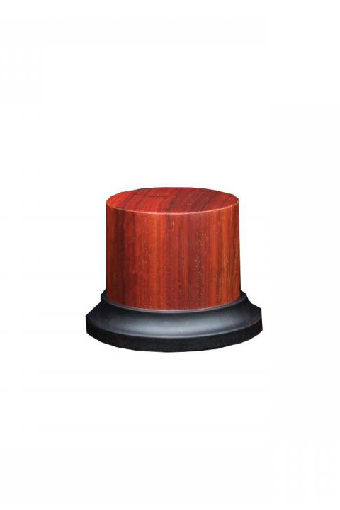 Peana de madera noble de Padouk (oval), 52x50mm