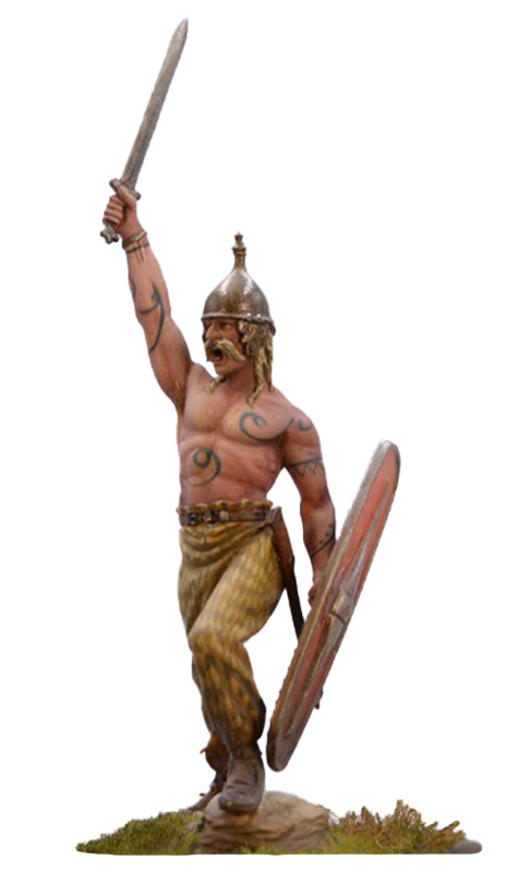 Celtic Warrior, 1st. Century B.C. SG-F120 54 mm 1/32, Series General, Andrea Miniatures Catalogue