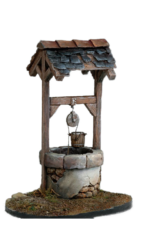 Rustic Well AS-013 54 mm 1/32 | Andrea Sceneries | Andrea Miniatures ...