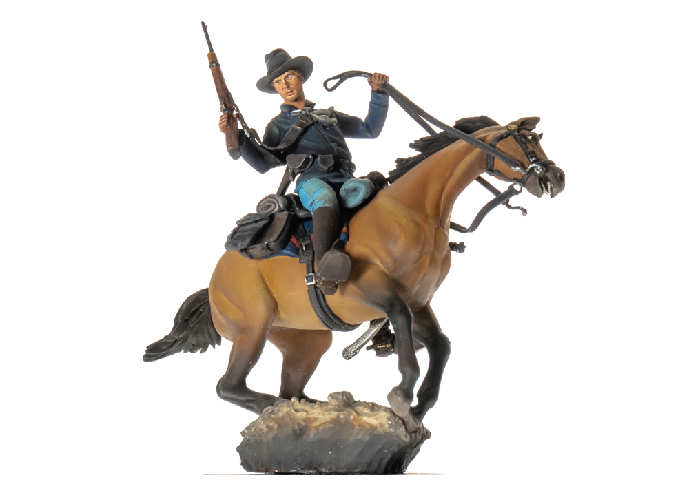 Andrea Miniatures US Cavalry Trooper 1876 Indian Wars 54mm Unpainted kit 