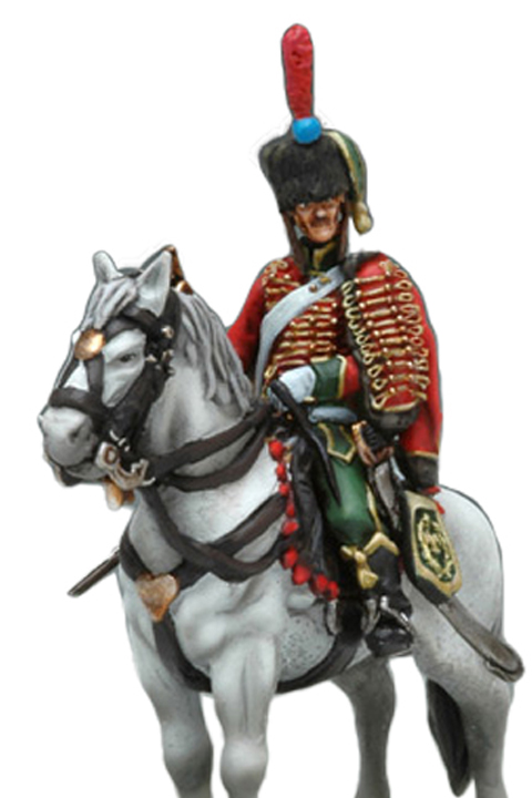 Hussar Trumpeter on Horseback